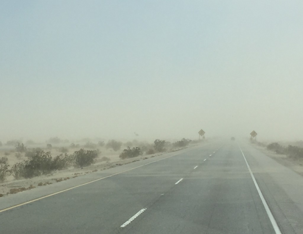 Dust storm in Desert Center CA