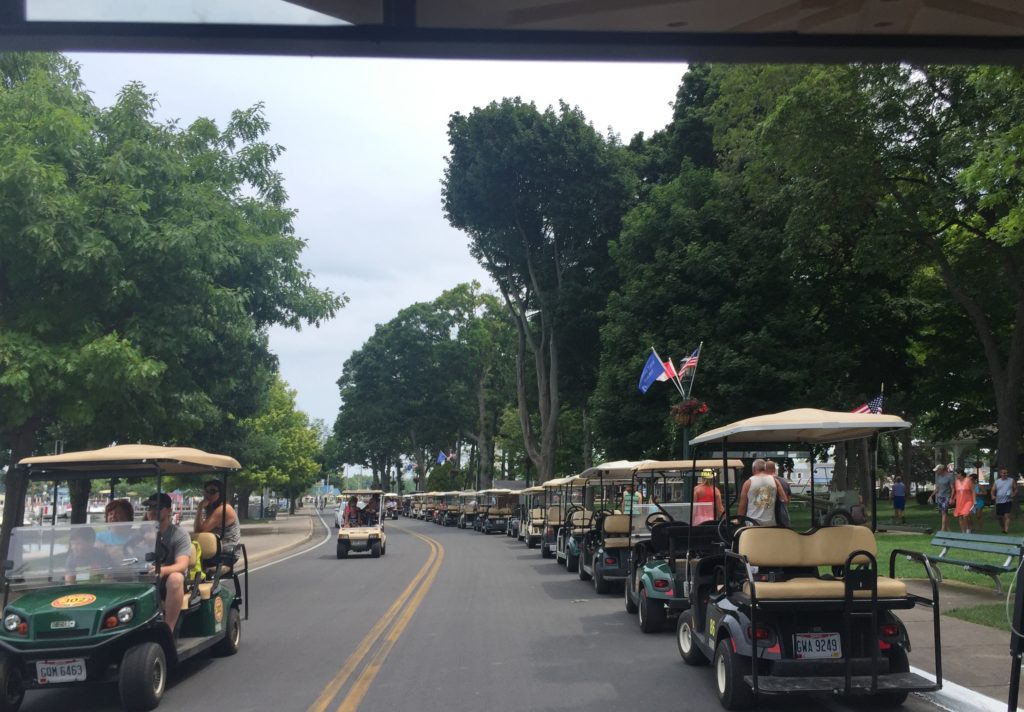 Put-In-Bay endless golf carts