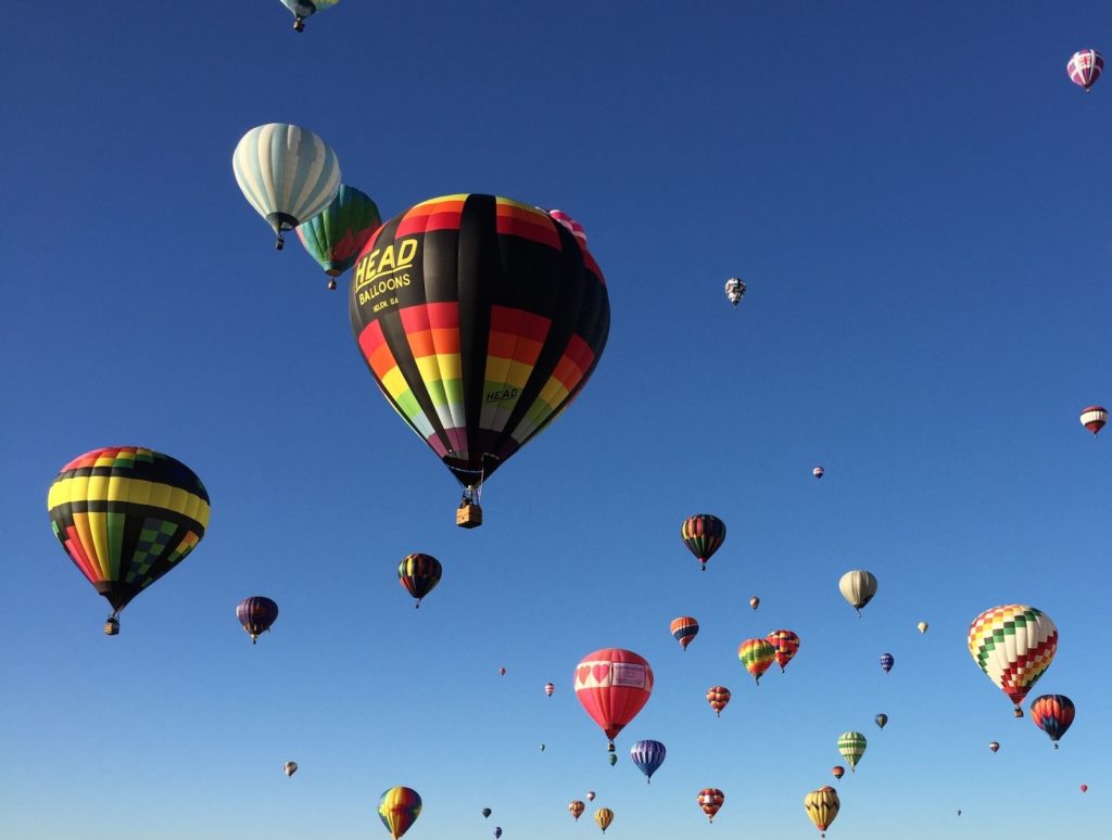 The sky filled with balloons