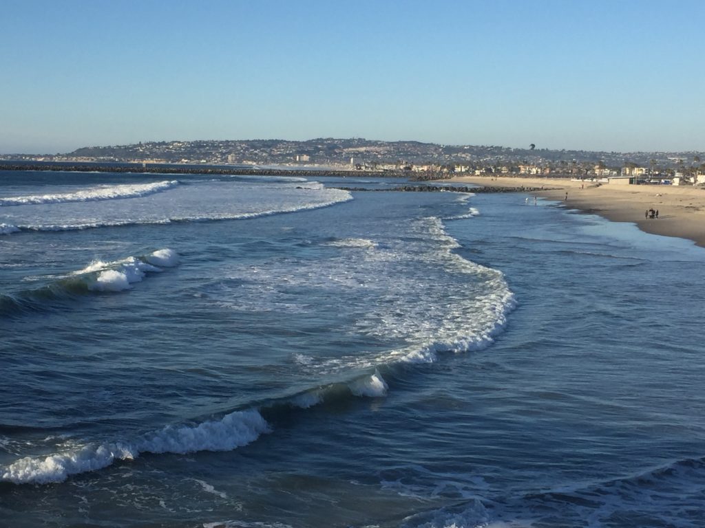 Blue water view from OB Pier