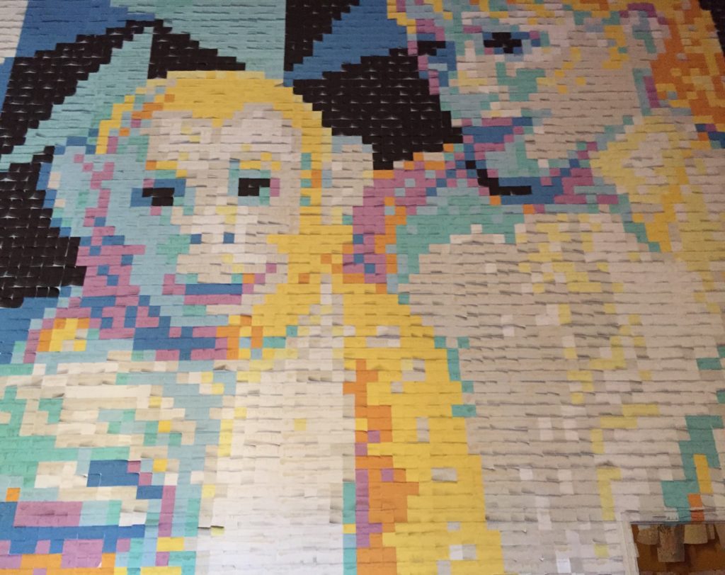 Post-it-Note mural at SD Modern Times Brewery